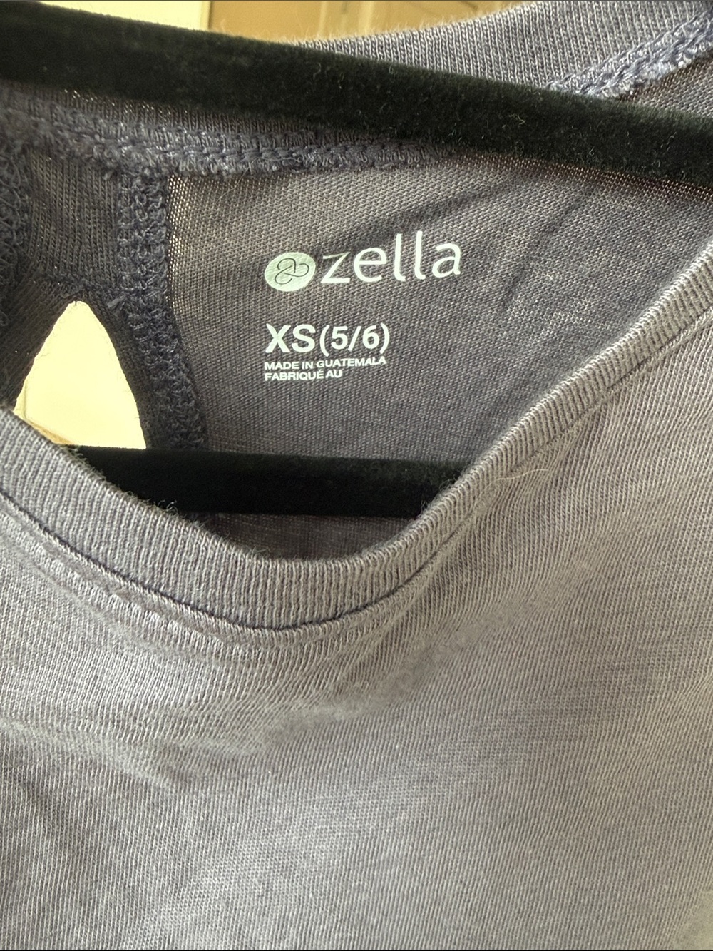 Zella Grey Stone Tie-Back Sleeveless Tank, Size XS - Picture 5 of 5